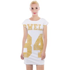 Orwell 84 Cap Sleeve Bodycon Dress by Valentinaart