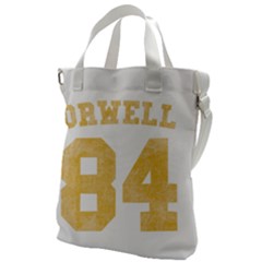 Orwell 84 Canvas Messenger Bag by Valentinaart