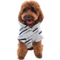 High contrast minimalist black and white modern abstract linear geometric style design Dog Coat View1