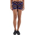 Intersecting Diamonds Motif Print Pattern Yoga Shorts View1