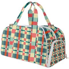 Texture Plaid Burner Gym Duffel Bag by Dutashop