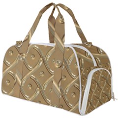 Gold Background Modern Burner Gym Duffel Bag by Dutashop