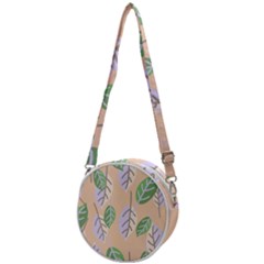 Leaf Pink Crossbody Circle Bag by Dutashop