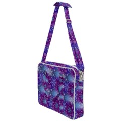 Snow Blue Purple Tulip Cross Body Office Bag by Dutashop