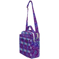 Snow Blue Purple Tulip Crossbody Day Bag by Dutashop