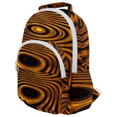 Wave Abstract Lines Rounded Multi Pocket Backpack