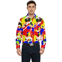 Colorfull Men s Long Sleeve Pocket Shirt  by Saptagram