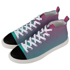 Teal Sangria Men s Mid-top Canvas Sneakers by SpangleCustomWear