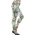 White flowers Lightweight Velour Leggings View4