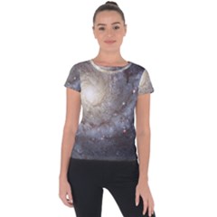 Spiral Galaxy Short Sleeve Sports Top  by ExtraAwesomeSauce