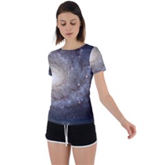 Spiral Galaxy Back Circle Cutout Sports Tee by ExtraAwesomeSauce