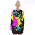 Splatter Splatter Velvet Long Sleeve Shoulder Cutout Dress View2