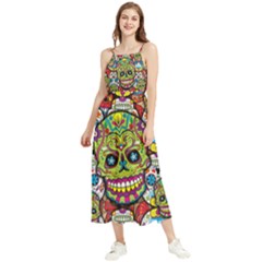 Sugar Skulls Boho Sleeveless Summer Dress by ExtraAwesomeSauce