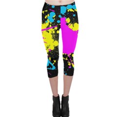 Splatter Splatter Capri Leggings  by ExtraAwesomeSauce