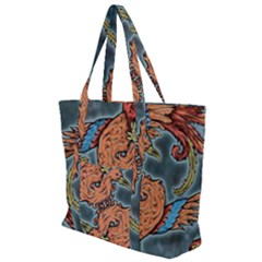 Chinese Phoenix Zip Up Canvas Bag by ExtraAwesomeSauce