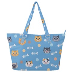 Cute Cat Pattern Full Print Shoulder Bag