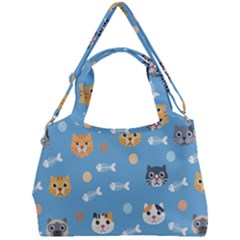 Cute Cat Pattern Double Compartment Shoulder Bag by ExtraAwesomeSauce