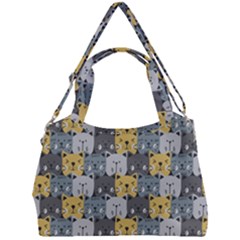 Cute Cat Pattern Double Compartment Shoulder Bag by ExtraAwesomeSauce