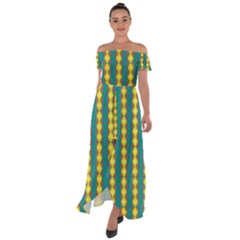 Native American Pattern Off Shoulder Open Front Chiffon Dress by ExtraAwesomeSauce