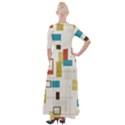 Retro Pattern Vintage Half Sleeves Maxi Dress View2