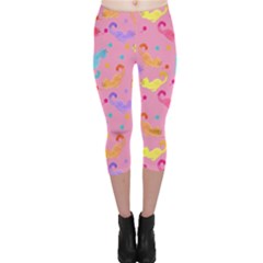 Watercolor Cats Pattern Capri Leggings  by ExtraAwesomeSauce