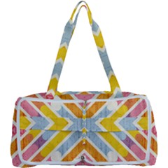 Line Pattern Cross Print Repeat Multi Function Bag by Dutashop