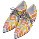 Line Pattern Cross Print Repeat Pointed Oxford Shoes View2