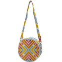 Line Pattern Cross Print Repeat Crossbody Circle Bag View1