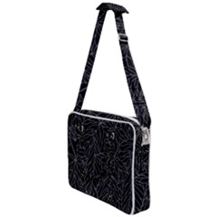 Autumn Leaves Black Cross Body Office Bag by Dutashop