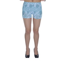 Blue Ornament Skinny Shorts by Eskimos