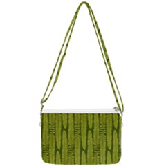 Fern Texture Nature Leaves Double Gusset Crossbody Bag by Dutashop