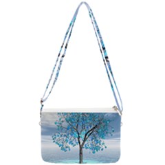 Crystal Blue Tree Double Gusset Crossbody Bag by icarusismartdesigns