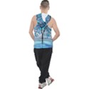 Crystal Blue Tree Men s Sleeveless Hoodie View2