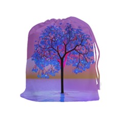 Tree Sunset Drawstring Pouch (xl) by icarusismartdesigns