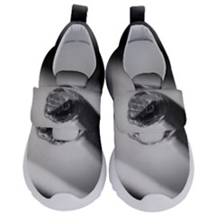 Black And White Snake Kids  Velcro No Lace Shoes by ExtraAwesomeSauce