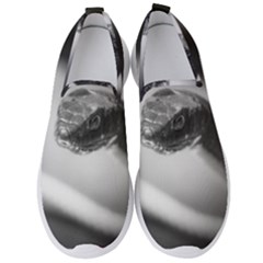 Black And White Snake Men s Slip On Sneakers by ExtraAwesomeSauce