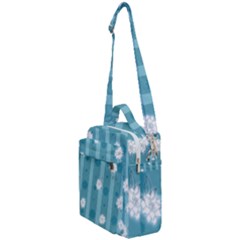 Gardenia Flowers White Blue Crossbody Day Bag by Dutashop