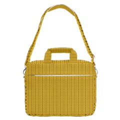 Yellow Knitted Pattern Macbook Pro Shoulder Laptop Bag (large) by goljakoff