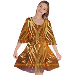 Pheonix Rising Velour Kimono Dress by icarusismartdesigns