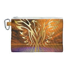 Pheonix Rising Canvas Cosmetic Bag (large) by icarusismartdesigns