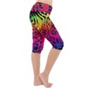 Abstract Jungle Lightweight Velour Cropped Yoga Leggings View3