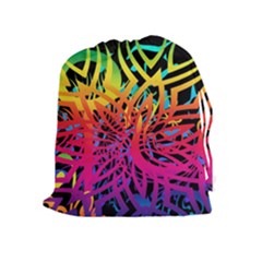 Abstract Jungle Drawstring Pouch (xl) by icarusismartdesigns