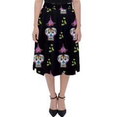 Skull Pattern Classic Midi Skirt by Sparkle