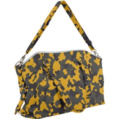 Camouflage Jaune/vert  Canvas Crossbody Bag by kcreatif