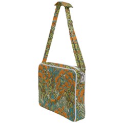 Orange Flowers Cross Body Office Bag by goljakoff