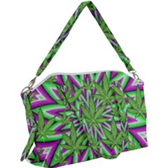 Purple, White, Green, Marijuana, Leaves, Cbdoilprincess  5de76707-e767-40d0-a70d-e7c36407f0a3 Canvas Crossbody Bag by CBDOilPrincess1