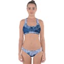 Blue ice mountain Cross Back Hipster Bikini Set View1