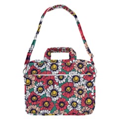 Daisy Colorfull Seamless Pattern Macbook Pro Shoulder Laptop Bag (large) by Kizuneko