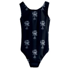 Ancient Greek Artwork Motif Pattern Kids  Cut-out Back One Piece Swimsuit by dflcprintsclothing