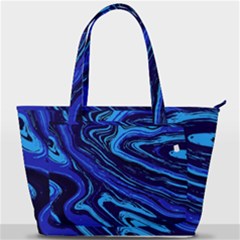 Blue Vivid Marble Pattern 16 Back Pocket Shoulder Bag  by goljakoff